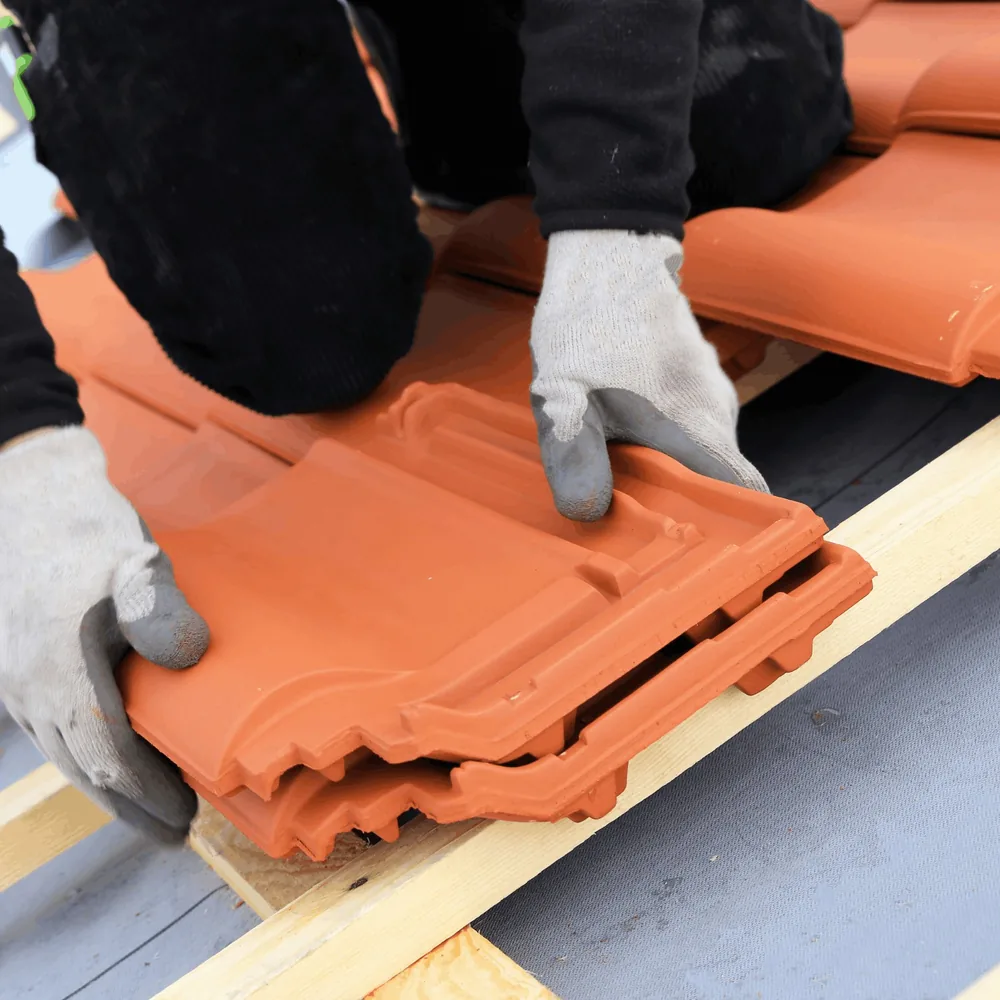 Completed shingle roof on a residential home