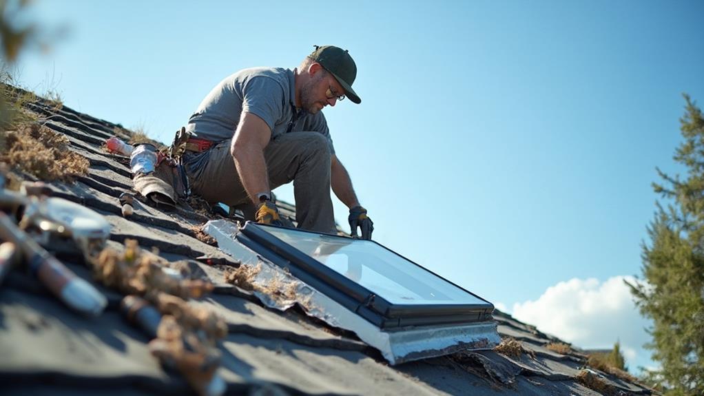 skylight installation roof protection