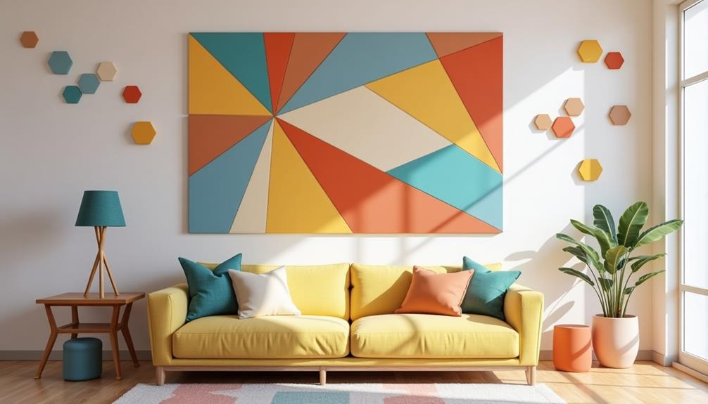 abstract geometric wall decor