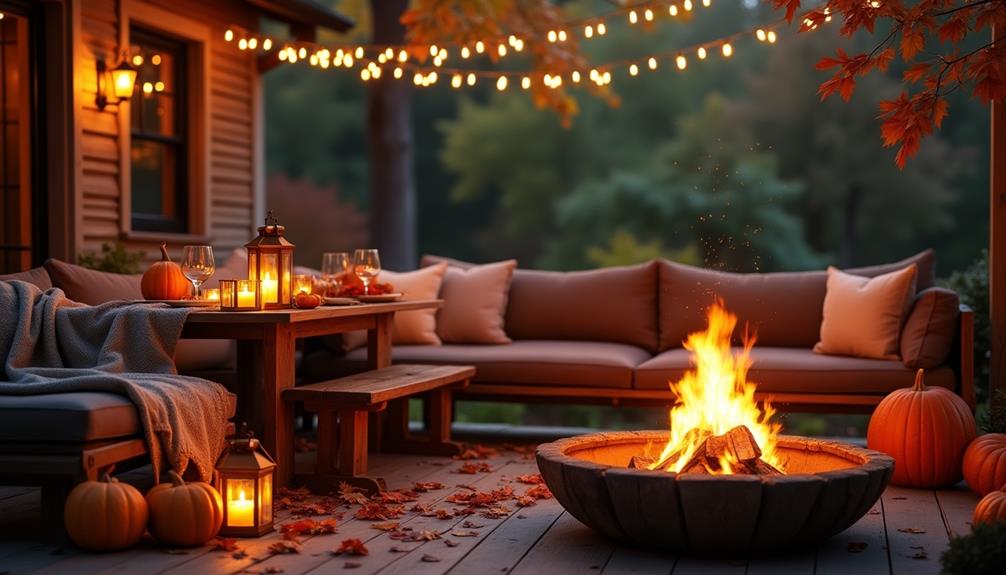 cozy outdoor fall retreat