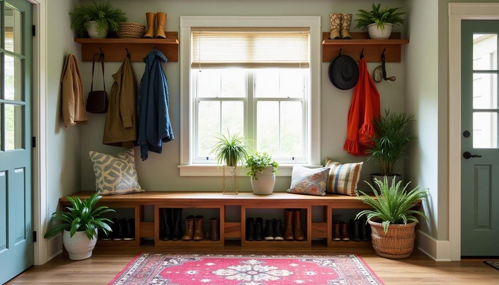 creating an organized mudroom