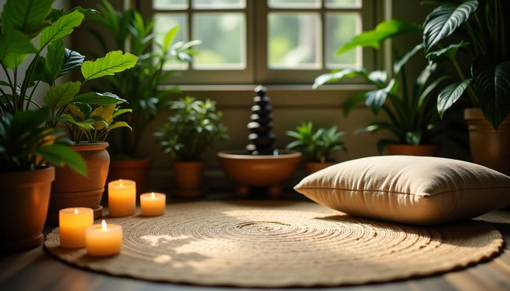 design a peaceful meditation area