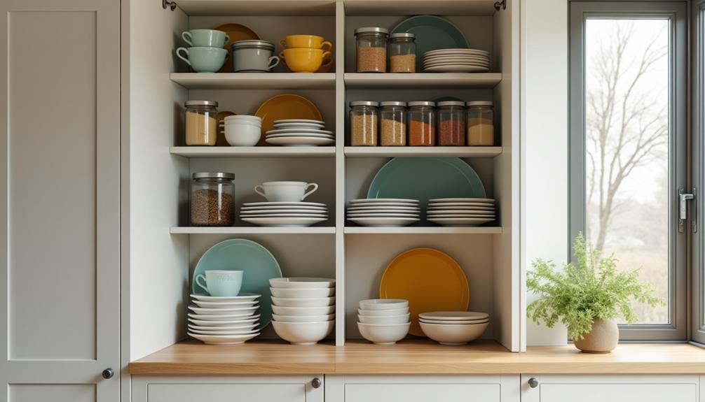 efficient kitchen cabinet organization