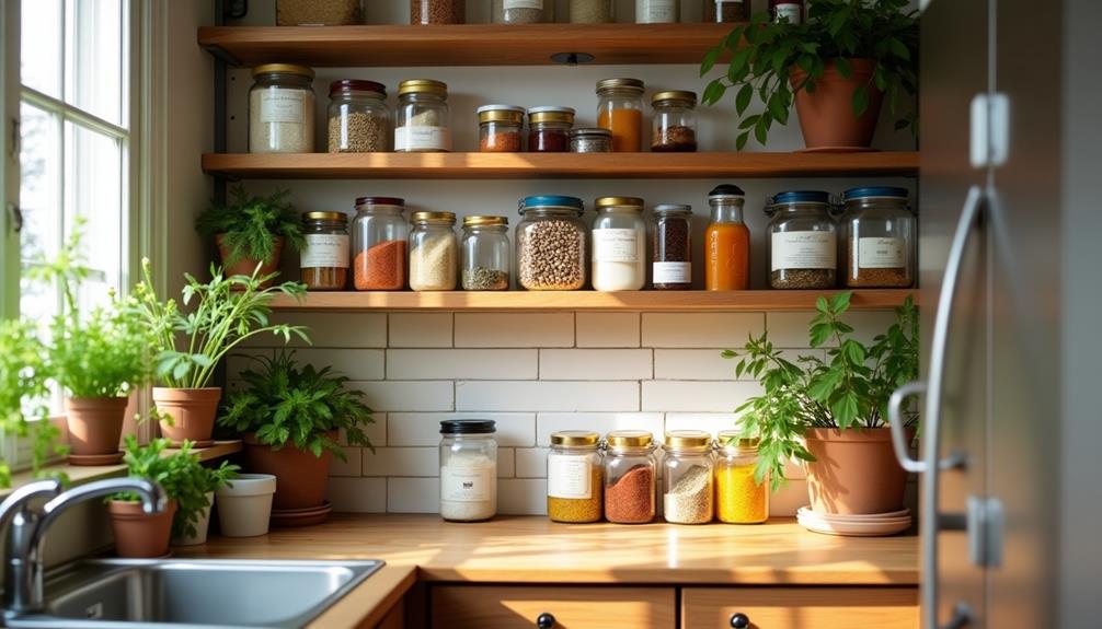 efficient small kitchen storage