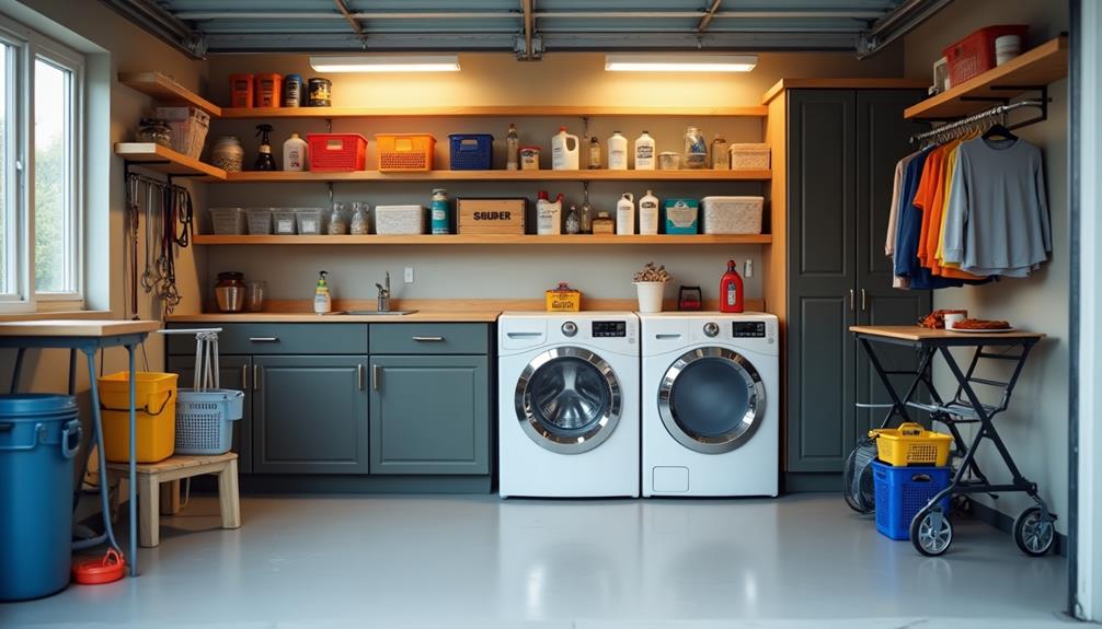 garage laundry station setup