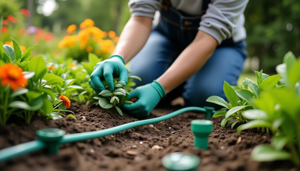 install garden drip irrigation