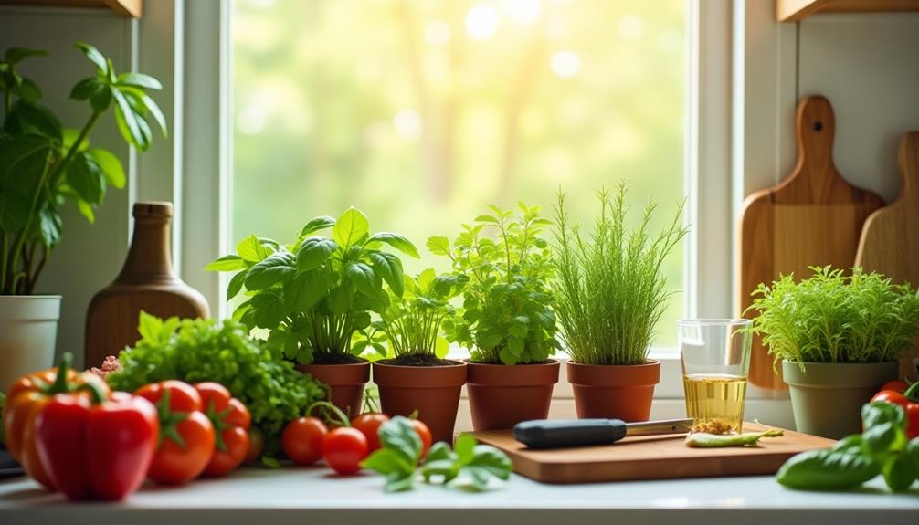 kitchen counter herb gardening