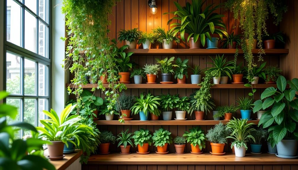 plant shelf wall design