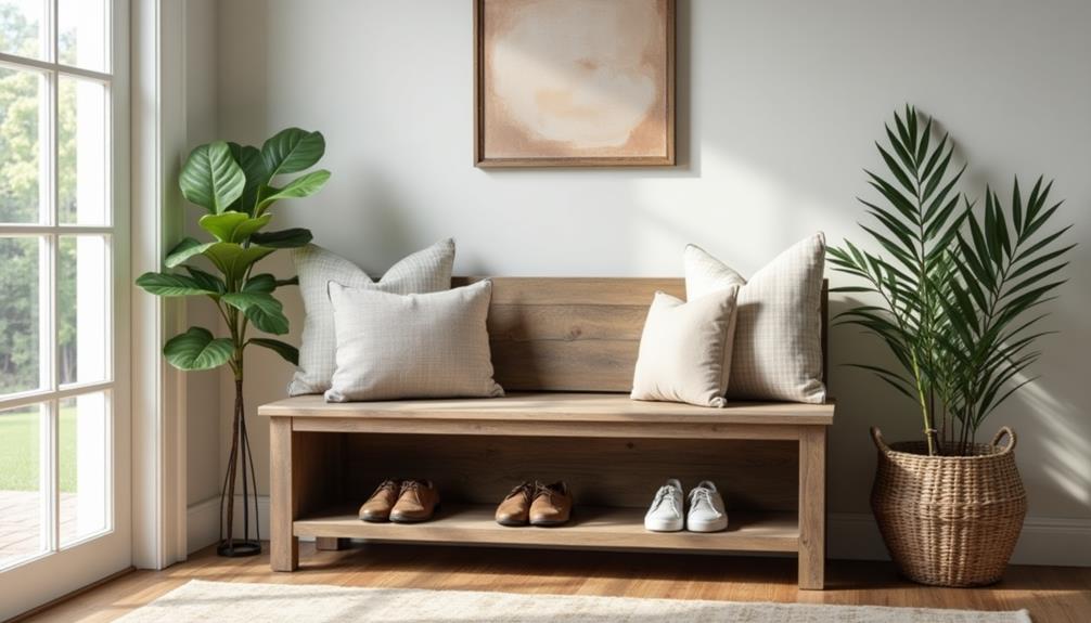 shoe storage bench design