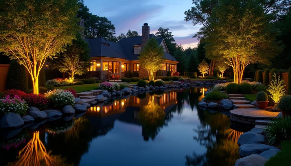 simple landscape lighting installation