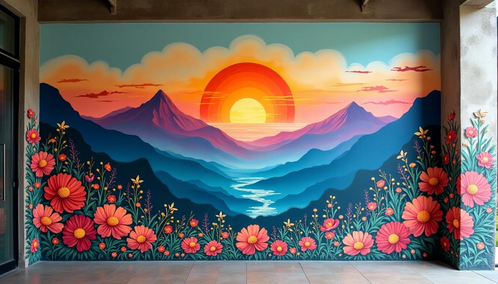 vibrant murals and artwork